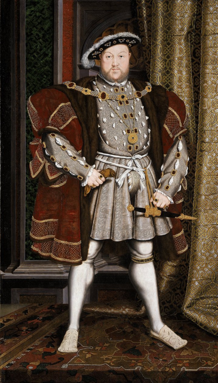 Henrik VIII: n muotokuva (Walkerin taidegalleria, Liverpool, 1537-47. Öljy kankaalle, 239 x 134,5 cm) .jpg tekijältä Hans Holbein der Jüngere