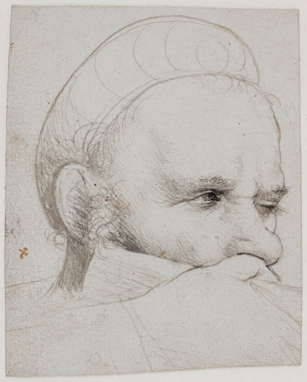 Hoved af en armbrøstskytte tekijältä Hans Holbein the Elder