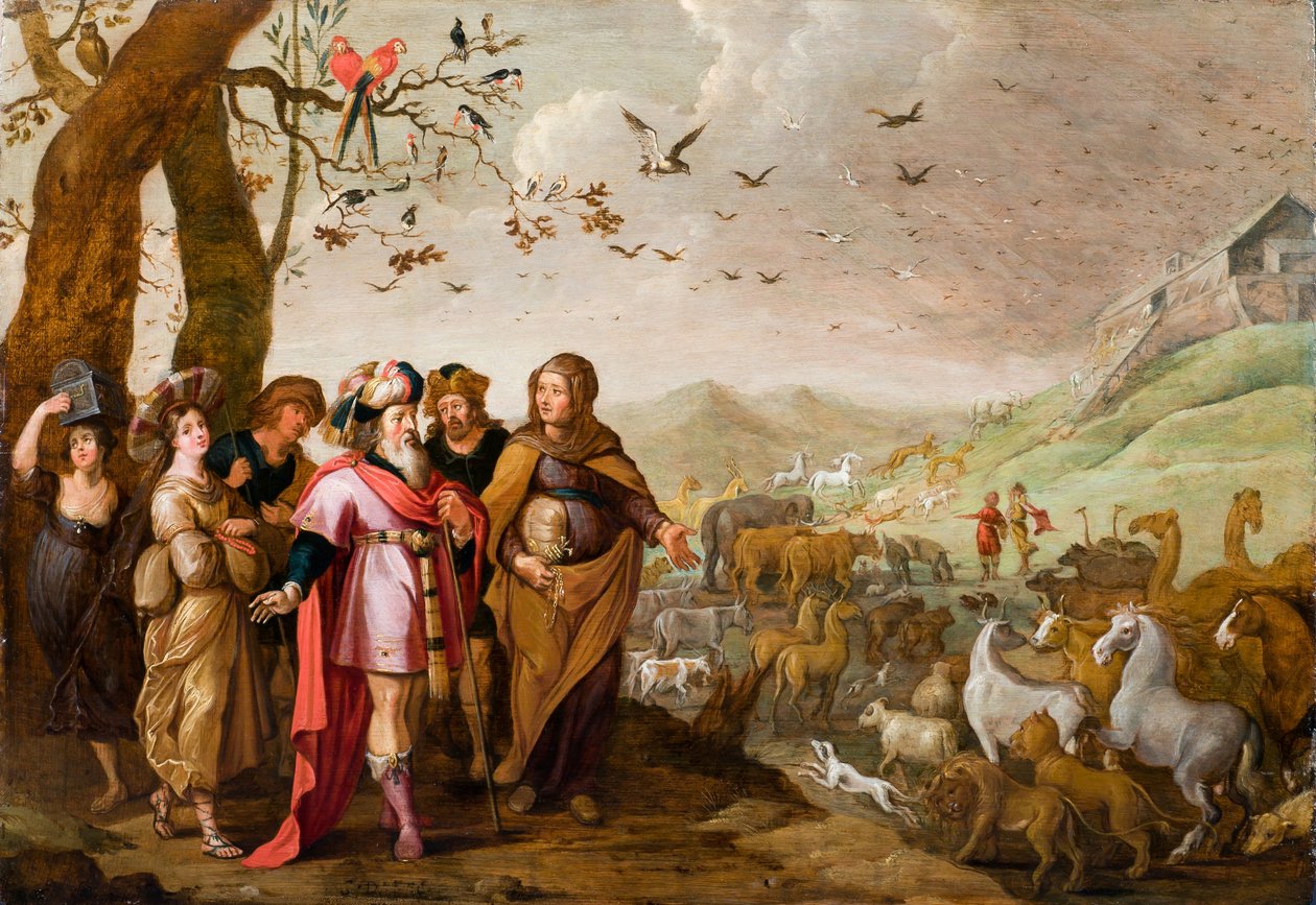 Nooa astumassa arkkiin tekijältä Hans III Jordaens