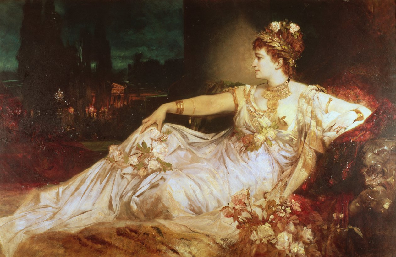 Charlotte Wolter keisarinna Messalina tekijältä Hans Makart