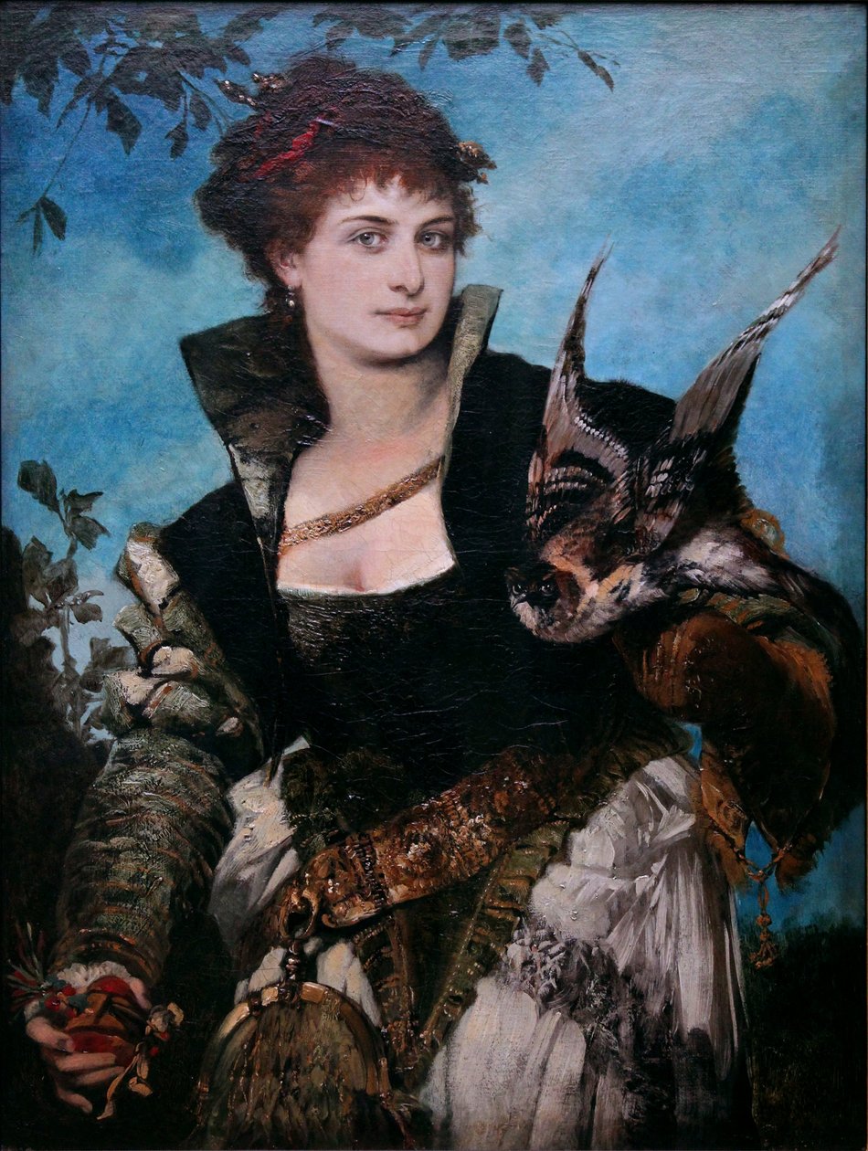 Die Falknerin tekijältä Hans Makart