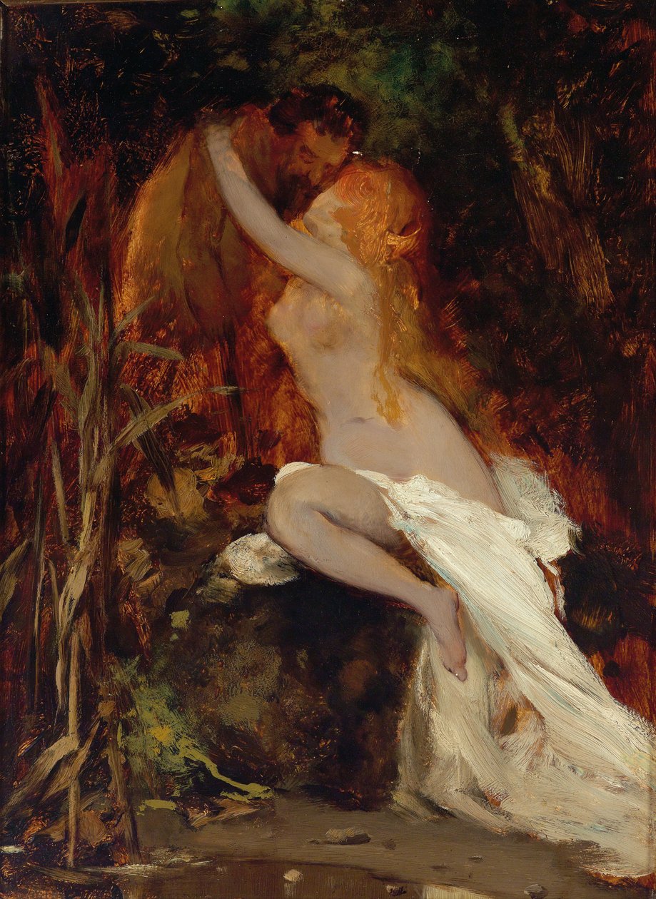 Faun ja Nymfi tekijältä Hans Makart