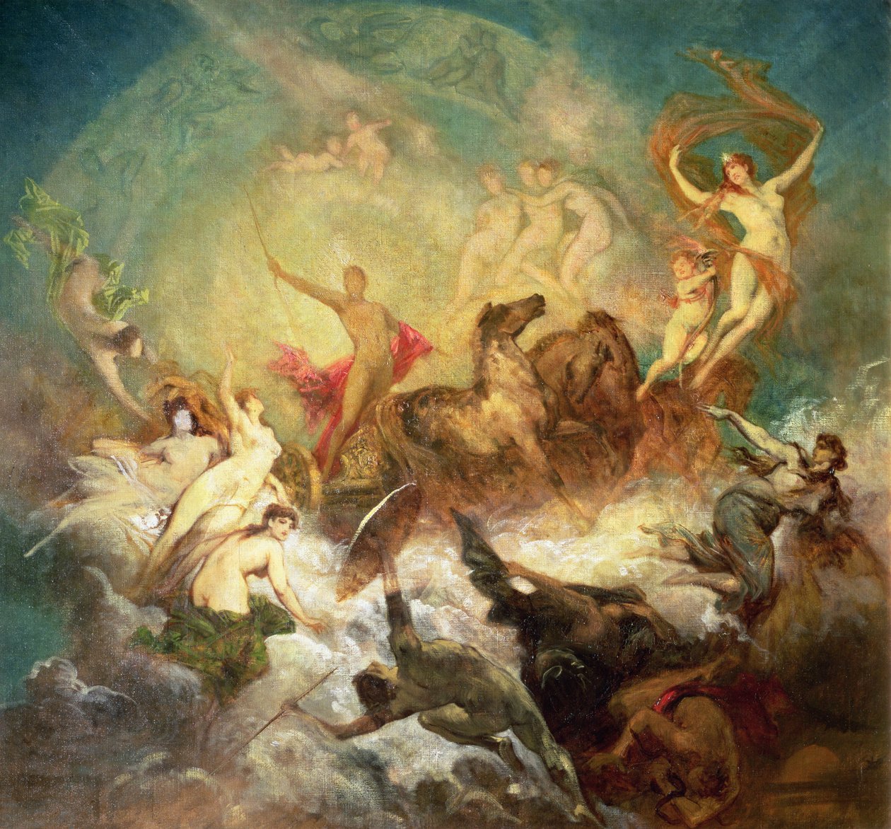 Valon voitto pimeydestä, 1883-84 tekijältä Hans Makart