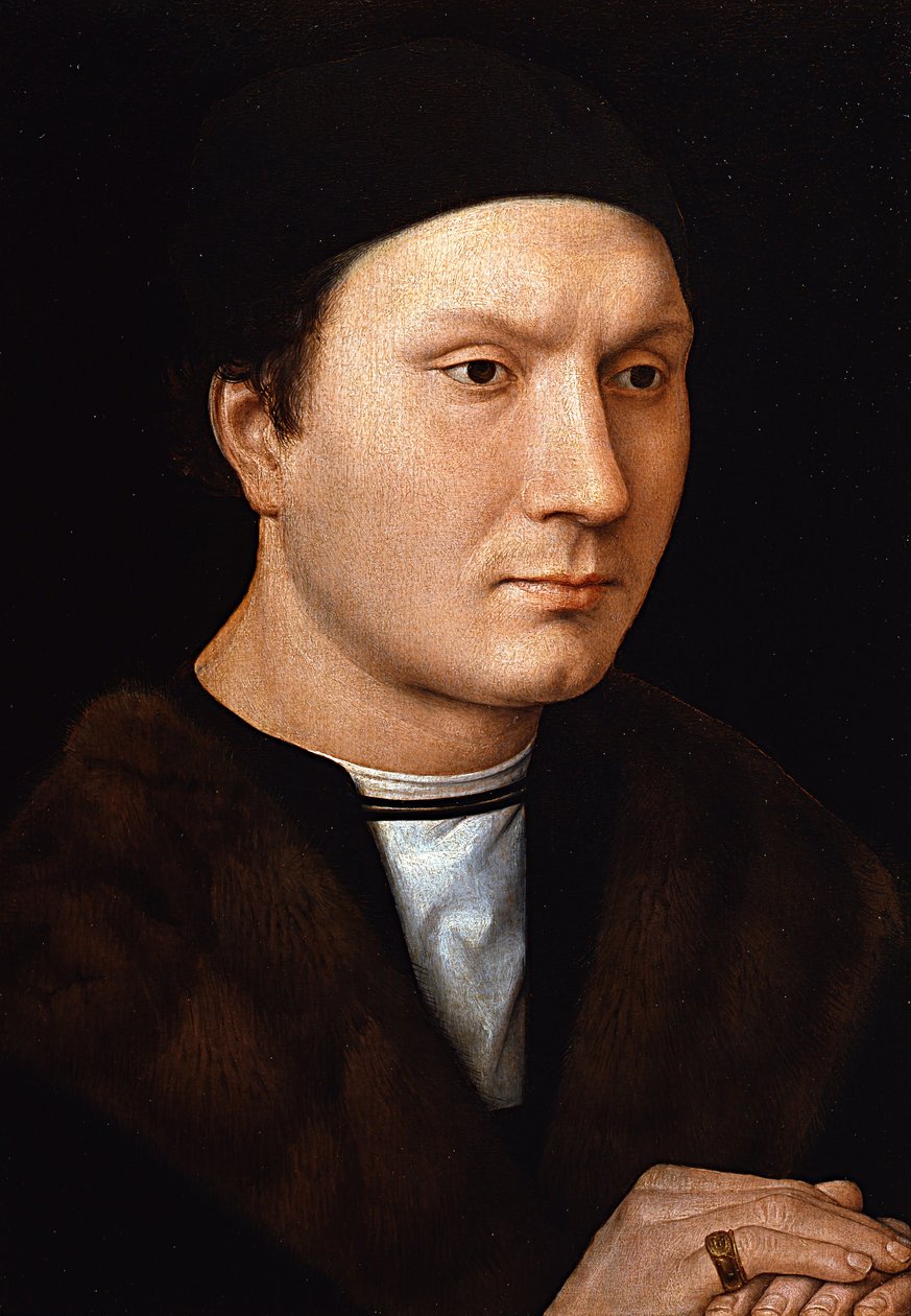 Mies, jolla on kirje tekijältä Hans Memling