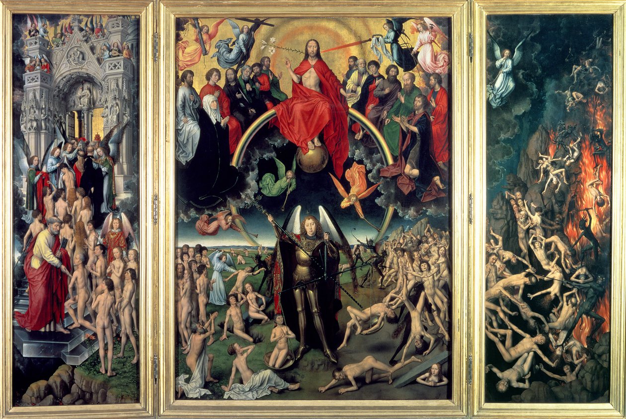 Viimeinen tuomio, 1473 (ks. myös 178090) tekijältä Hans Memling