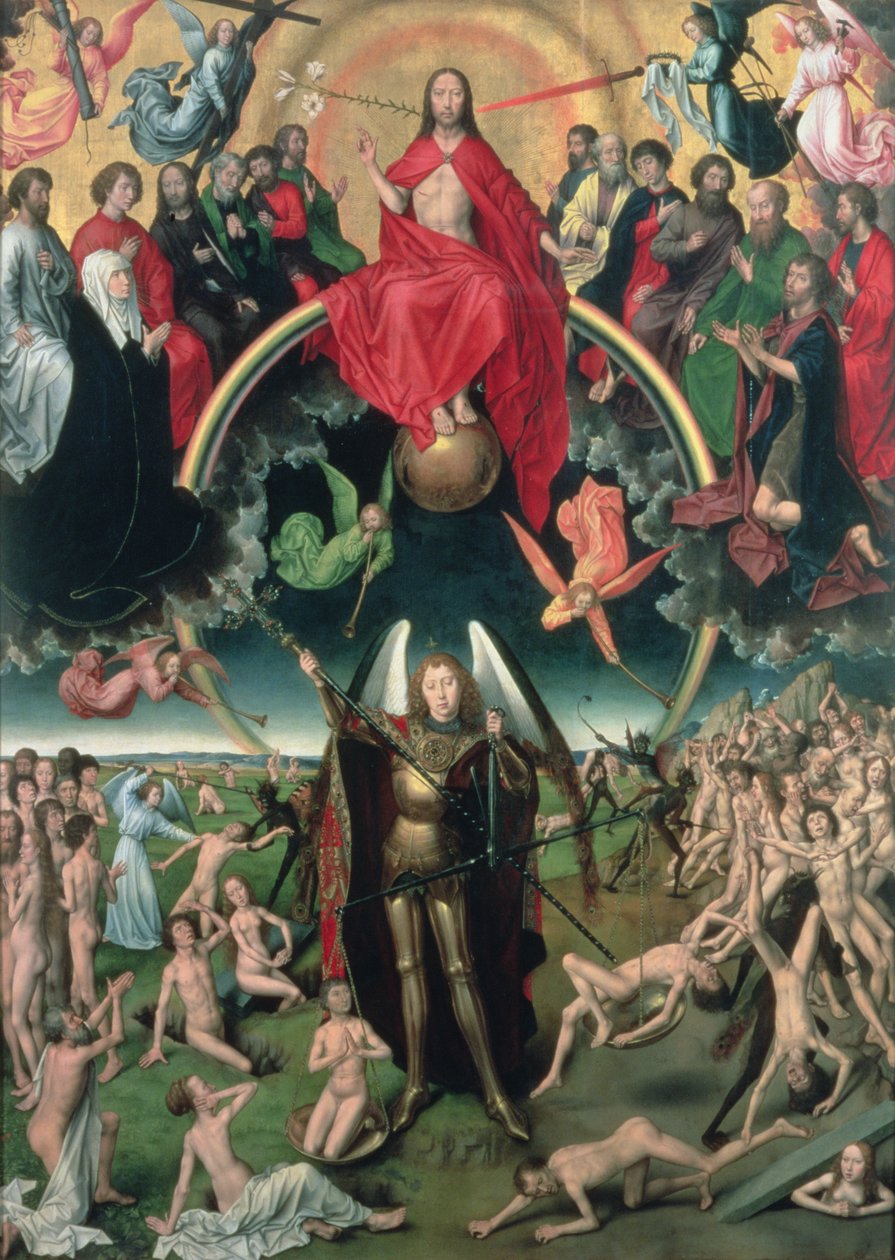 Viimeinen tuomio, 1473 (keskuspaneeli) tekijältä Hans Memling