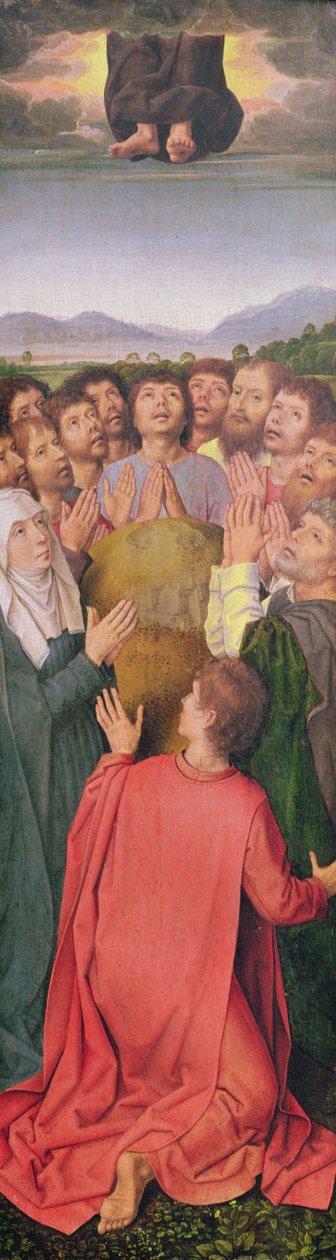 Ylösnousemustriptyykki, oikea paneeli: 1485-90 (öljy tammelle). tekijältä Hans Memling