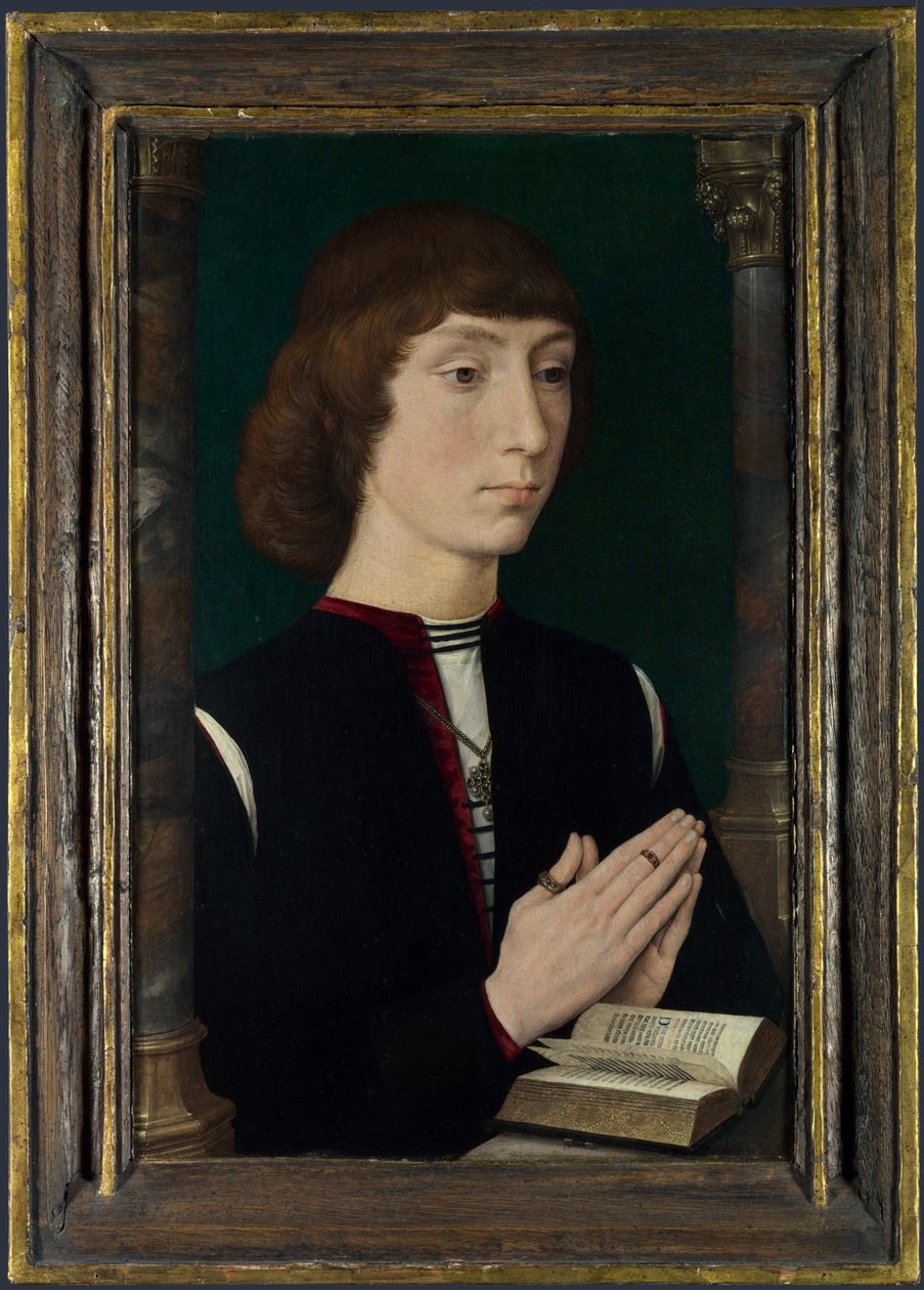 Nuori mies rukouksessa tekijältä Hans Memling