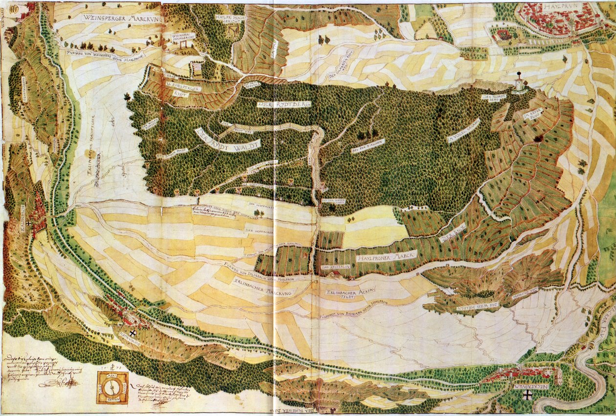 Heilbronn und sein östliches Umland 1578 tekijältä Hans Peter Eberlin