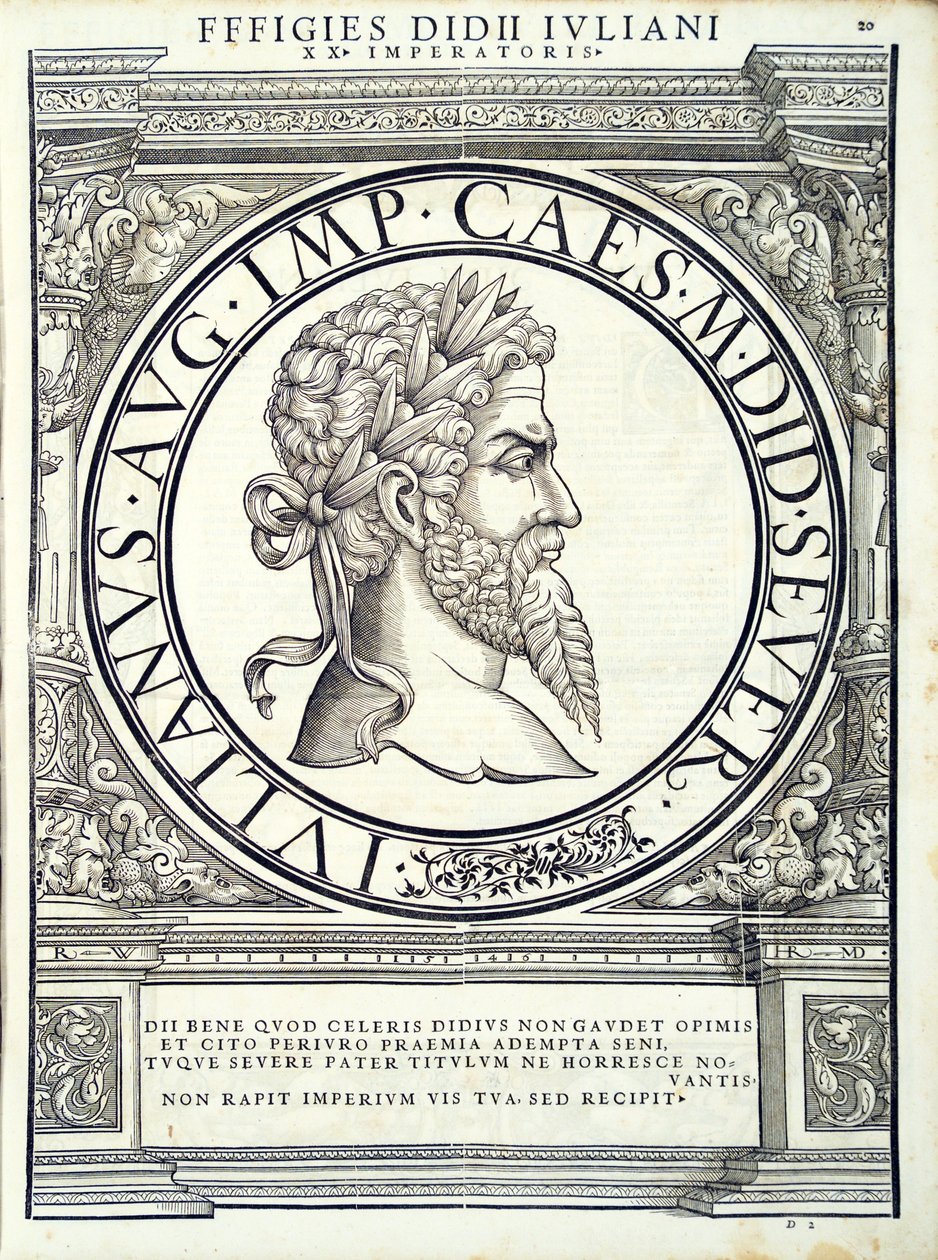 Didius Julianus, kuvitus kaikkien itä- ja länsiroomalaisten Rooman keisareilta tekijältä Hans Rudolf Manuel Deutsch