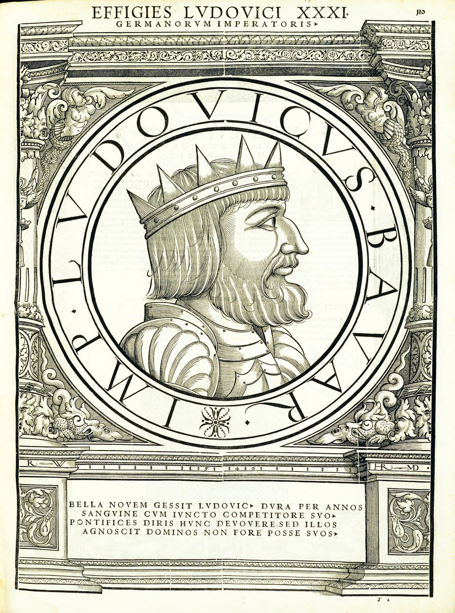 Luis IV, kuvitus teoksesta "Kaiken idän ja lännen Rooman keisarit" tekijältä Hans Rudolf Manuel Deutsch