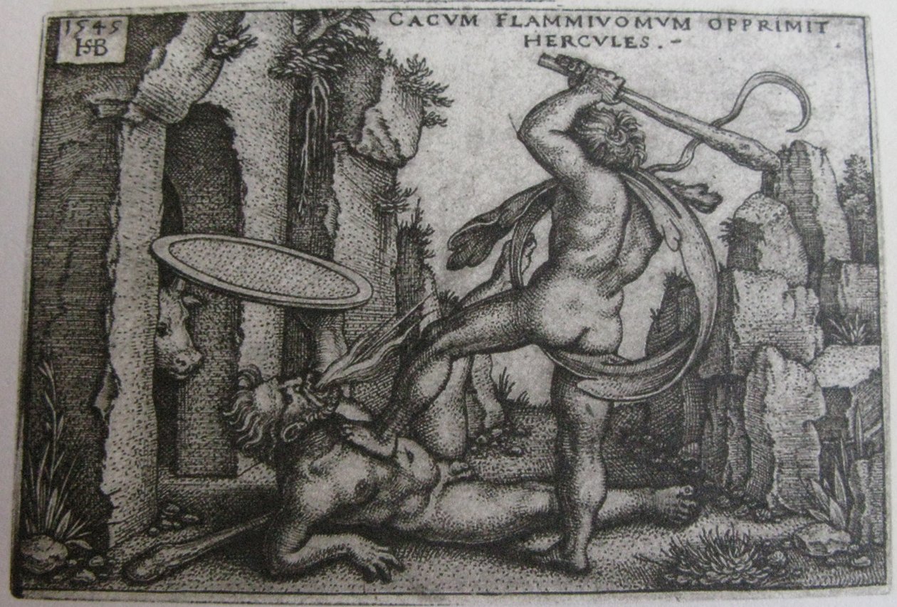 Hercules tappaa Cacuksen tekijältä Hans Sebald Beham