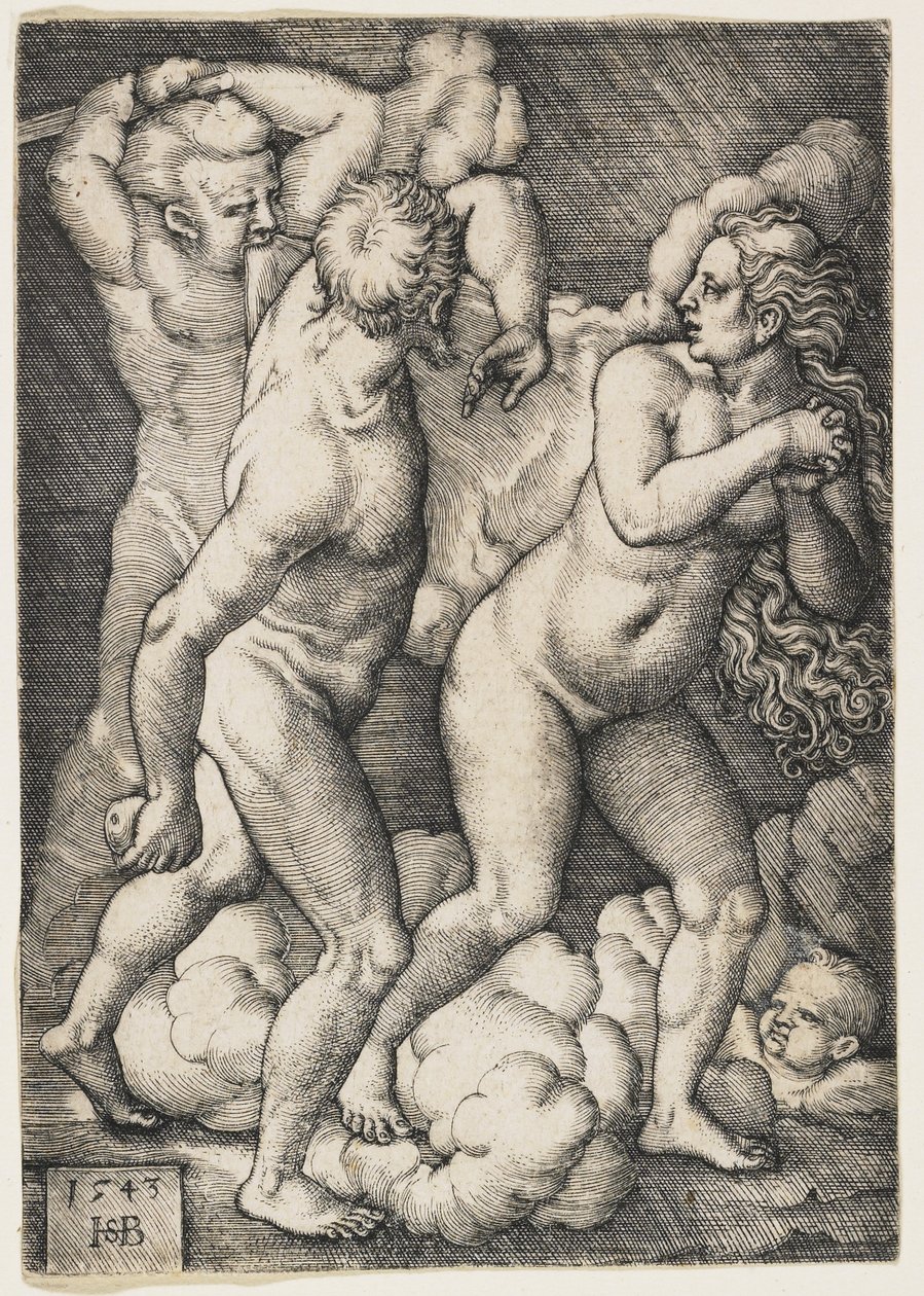 Karkotus paratiisista, 1543 tekijältä Hans Sebald Beham
