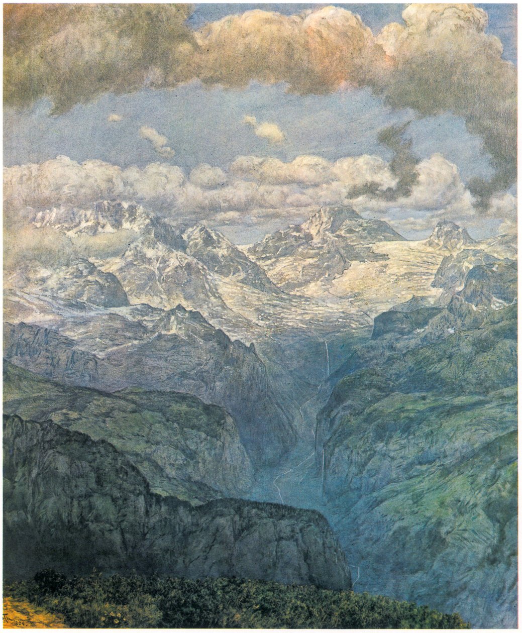 Das Lauterbrunner Tal tekijältä Hans Thoma