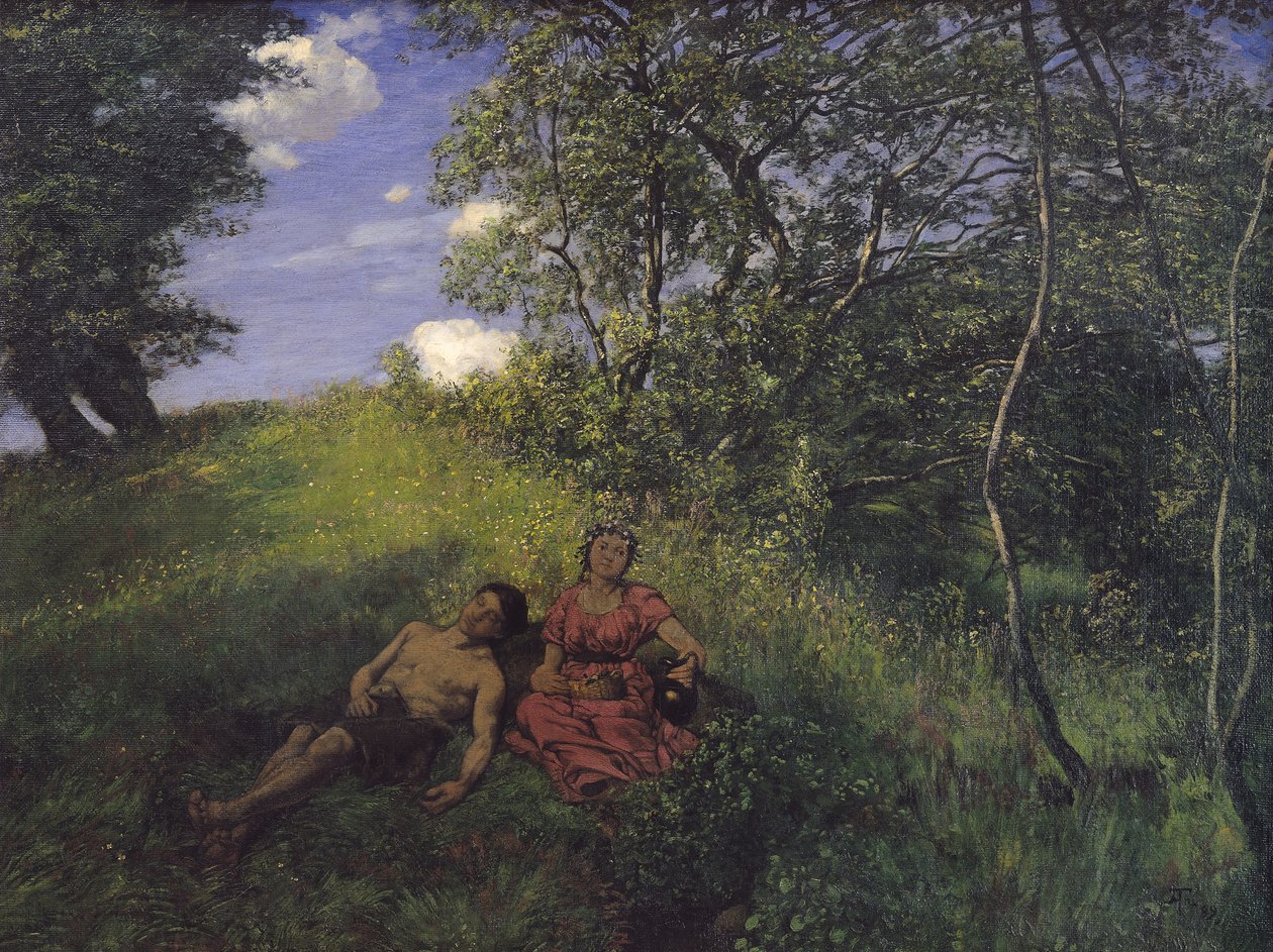 Siesta, 1889 tekijältä Hans Thoma