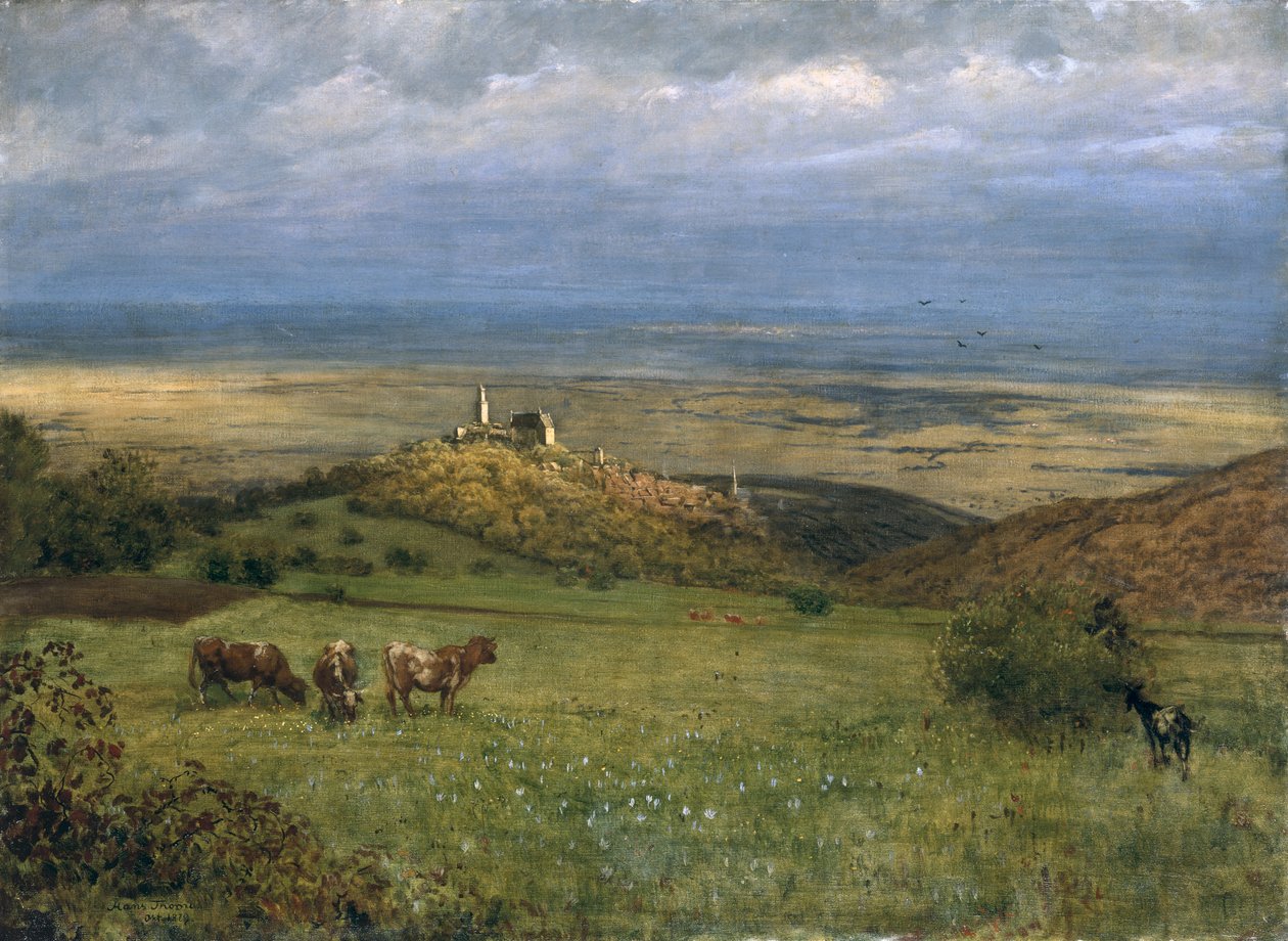Näkymä Kronbergistä Taunusissa, Saksassa, 1879 tekijältä Hans Thoma