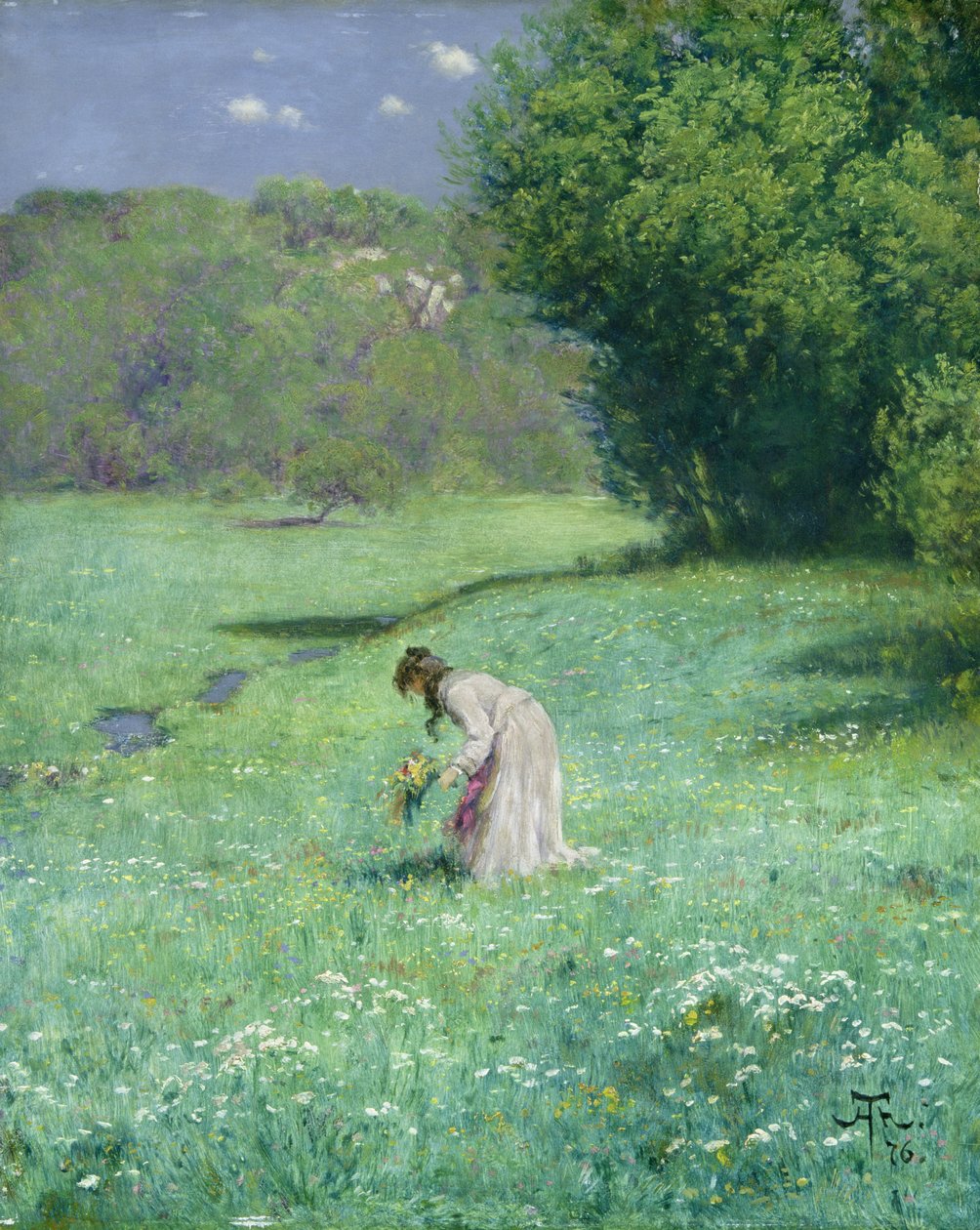 Woodland Meadow, 1876 tekijältä Hans Thoma