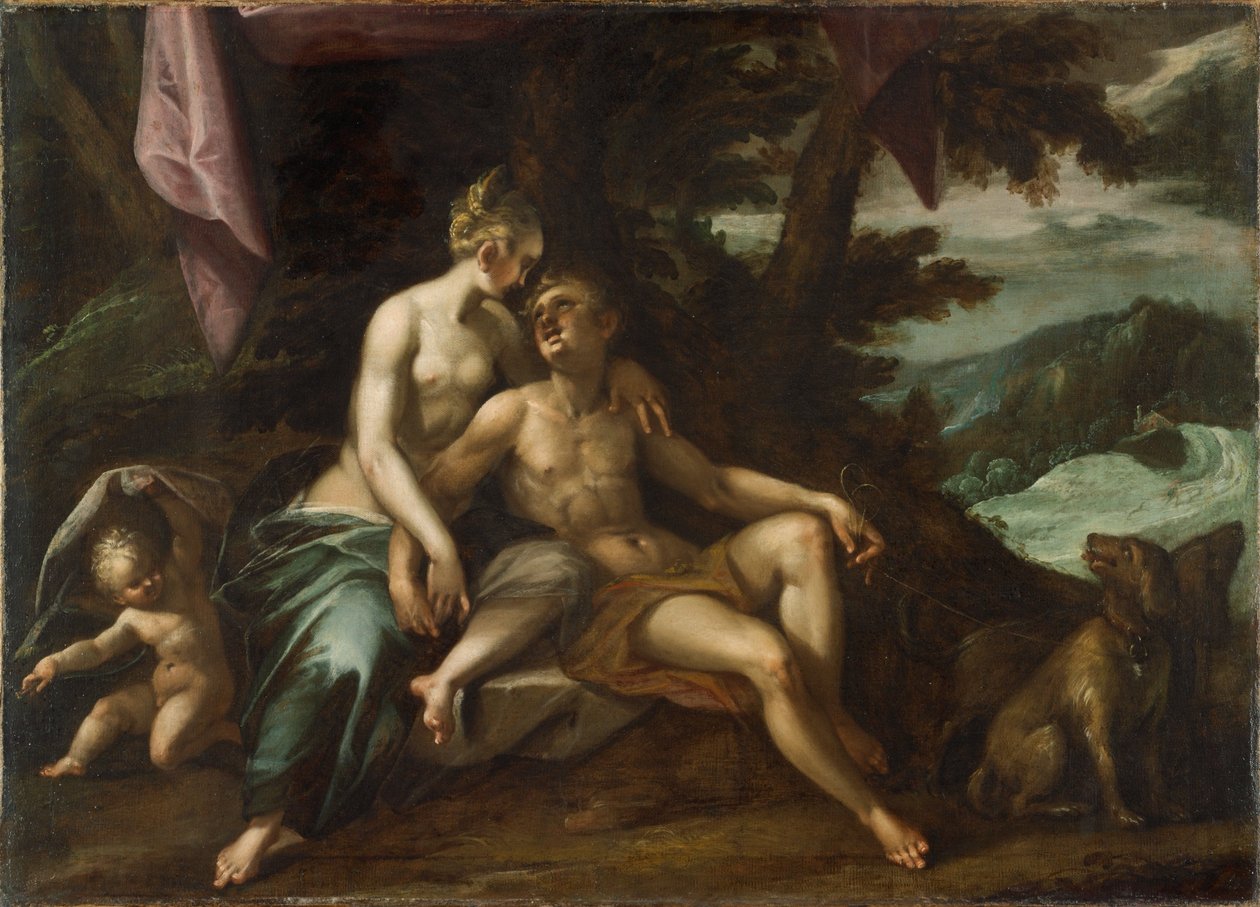 Venus ja Adonis tekijältä Hans von Aachen  