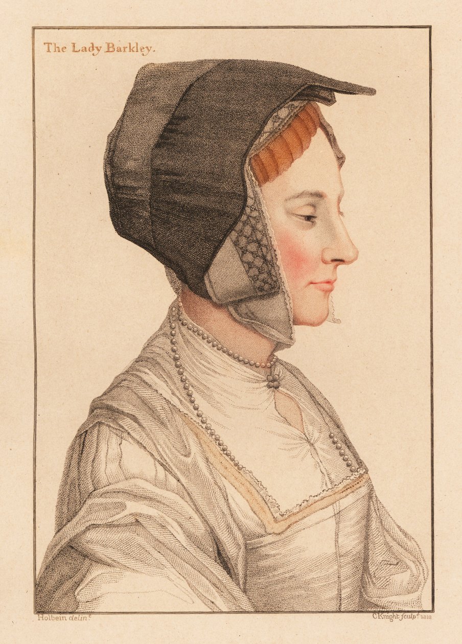 Anne Savage, Thomas Lord Berkeleyn toinen vaimo, 1812 (kaiverrus) tekijältä Hans (after) Holbein the Younger