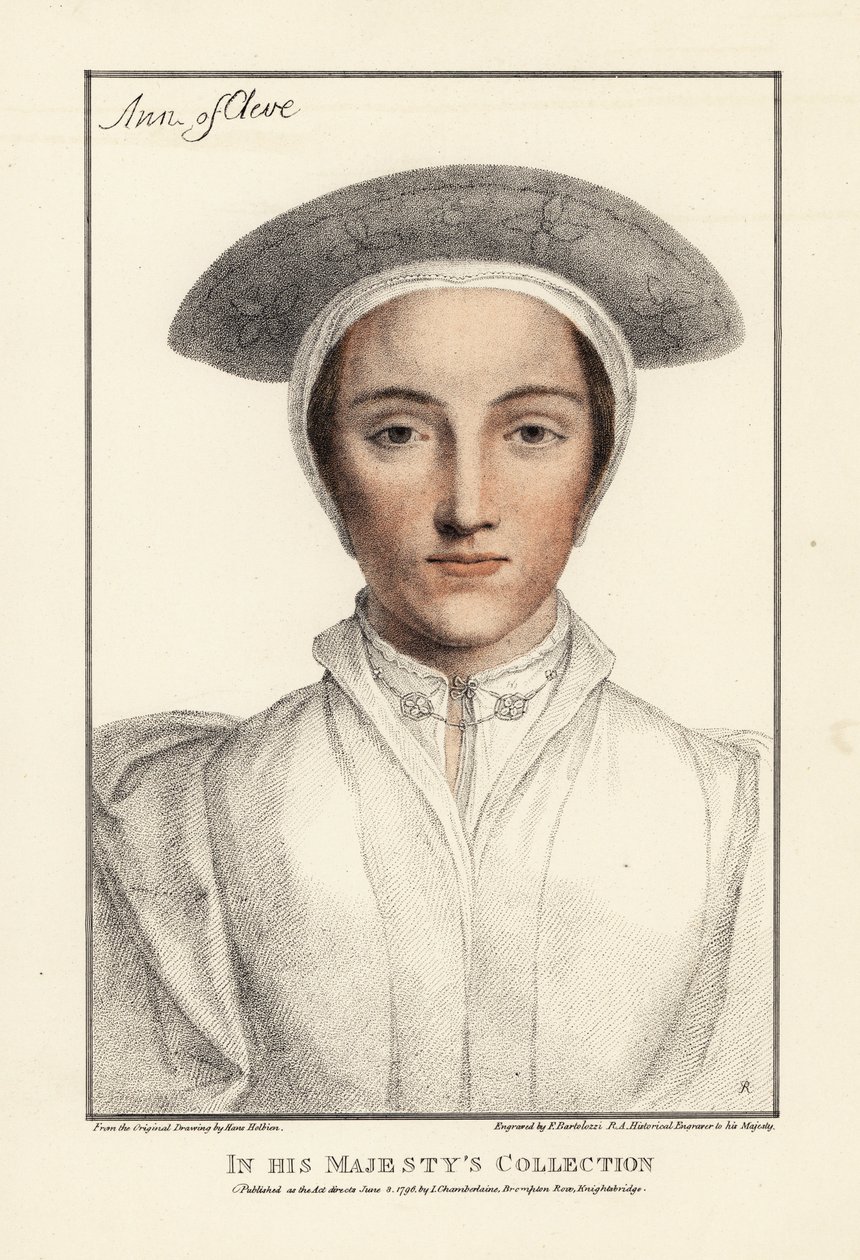 Anne of Cleves, kuningas Henrik VIII:n neljäs vaimo tekijältä Hans (after) Holbein the Younger