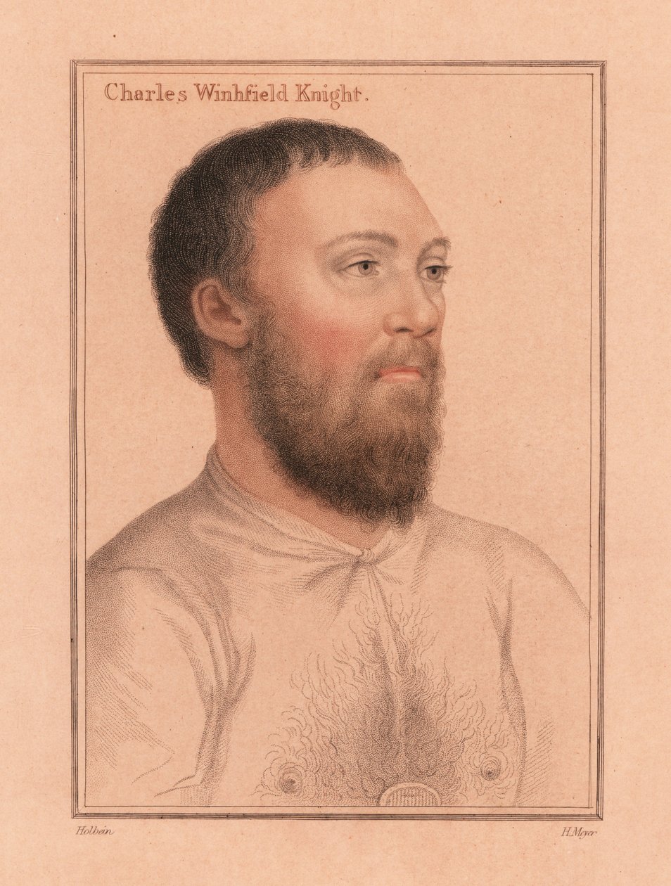 Charles Wingfield Kimboltonin linnasta, 1812 (kaiverrus) tekijältä Hans (after) Holbein the Younger