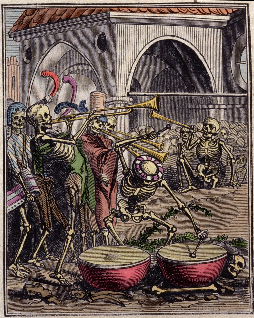 Nuoren Hans Holbein (1497-1543) kaiverrus "Dances macabre" -kirjasta. tekijältä Hans (after) Holbein the Younger