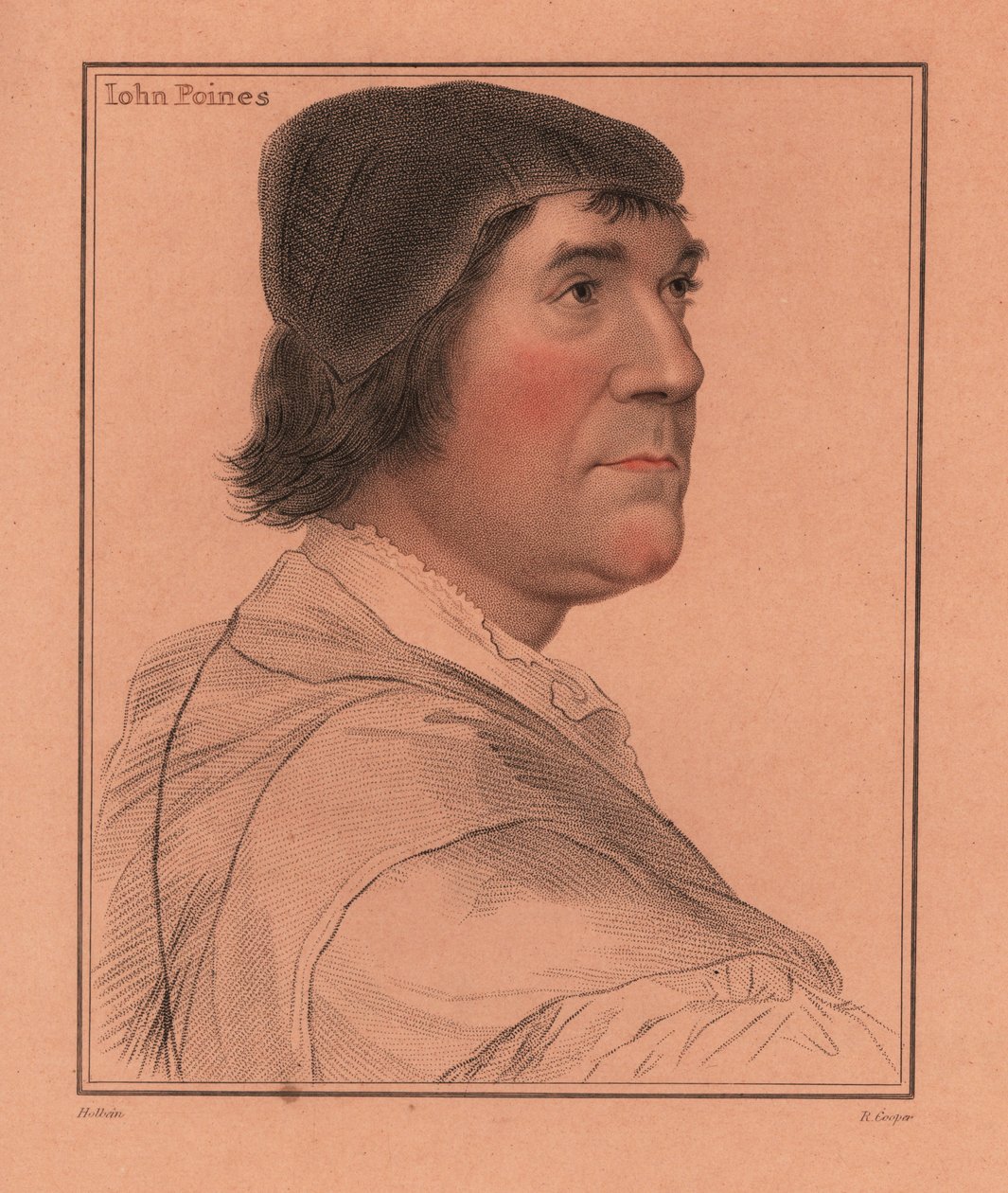 John Poyntz, cortesão e político inglês.,1812 (gravura) finlandês tekijältä Hans (after) Holbein the Younger