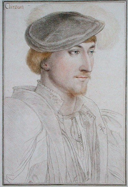 Lordi Clinton (1512-85) Llincolnin ensimmäinen jaarli, kaiverrus Francesco Bartolozzi (1727-1815) 1793 (kaiverrus) tekijältä Hans (after) Holbein the Younger