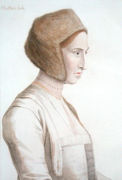 Äiti Jackson, tulevaisuuden Edward VI:n sairaanhoitaja, kaiverrus Francesco Bartolozzi (1727-1815) (kaiverrus) tekijältä Hans (after) Holbein the Younger