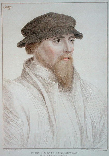 Francesco Bartolozzin (1727-1815) kaivertama John Gayen (k. 1557) muotokuva 1796 (kaiverrus) tekijältä Hans (after) Holbein the Younger
