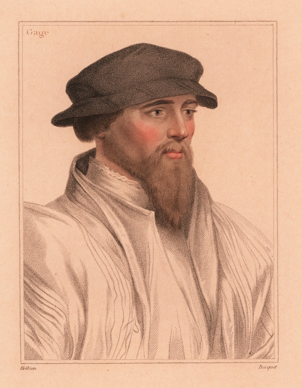 Sir John Gage, englantilainen hoviherra ja poliitikko tekijältä Hans (after) Holbein the Younger