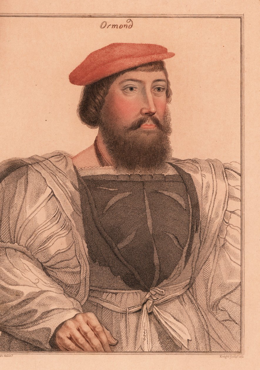 Thomas Bolena ou James Butler, conde de Ormond., 1812 (gravura) finlandês tekijältä Hans (after) Holbein the Younger