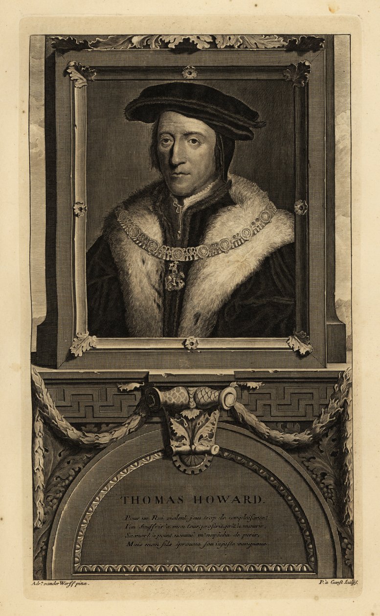 Thomas Howard, Norfolkin 3. herttua (1473-1554) (kaiverrus) tekijältä Hans (after) Holbein the Younger