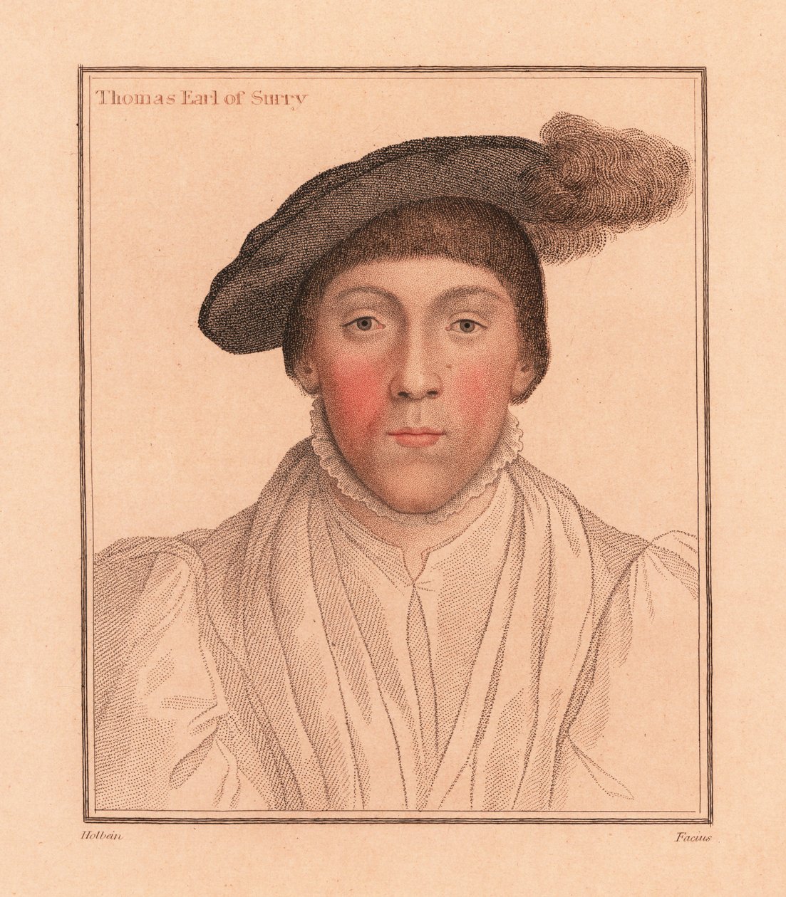 Thomas Howard, Earl of Surrey., 1812 (kaiverrus) tekijältä Hans (after) Holbein the Younger