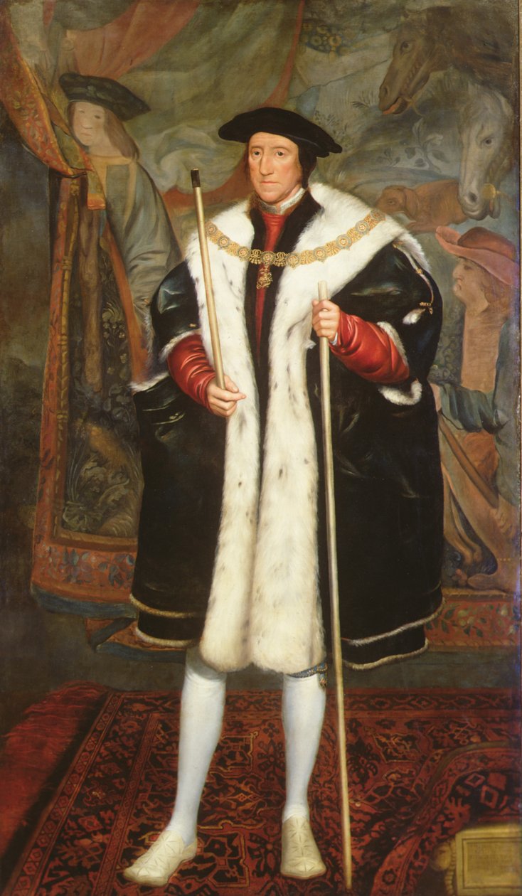 Thomas Howard, Norfolkin kolmas herttua, käyttää sukkanauhaa (öljy kankaalle) tekijältä Hans (after) Holbein the Younger