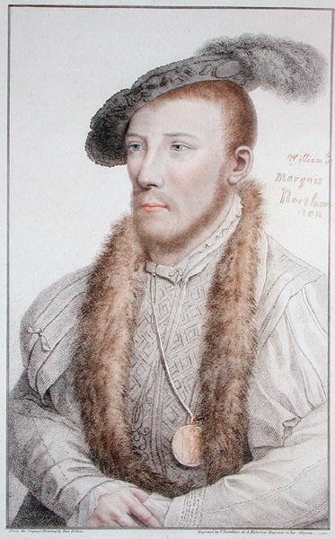 William Parr (1513-71) Northamptonin markiisi, kaiverrus Francesco Bartolozzi 1796 (kaiverrus) tekijältä Hans (after) Holbein the Younger