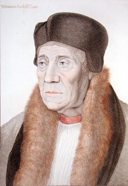 William Warham (1450-1532) kaiverrus Francesco Bartolozzi (1727-1815) (kaiverrus) tekijältä Hans (after) Holbein the Younger