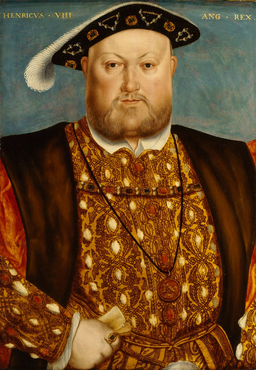 Henrik VIII (öljy paneelille) tekijältä Hans (studio of) Holbein The Younger
