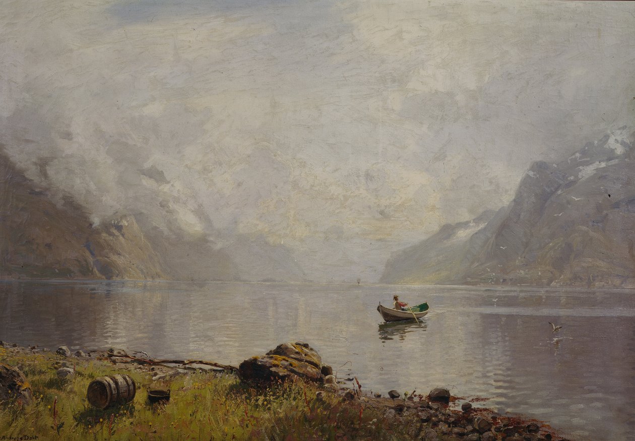 Sognefjordenista (öljy kankaalle) tekijältä Hans Andreas Dahl