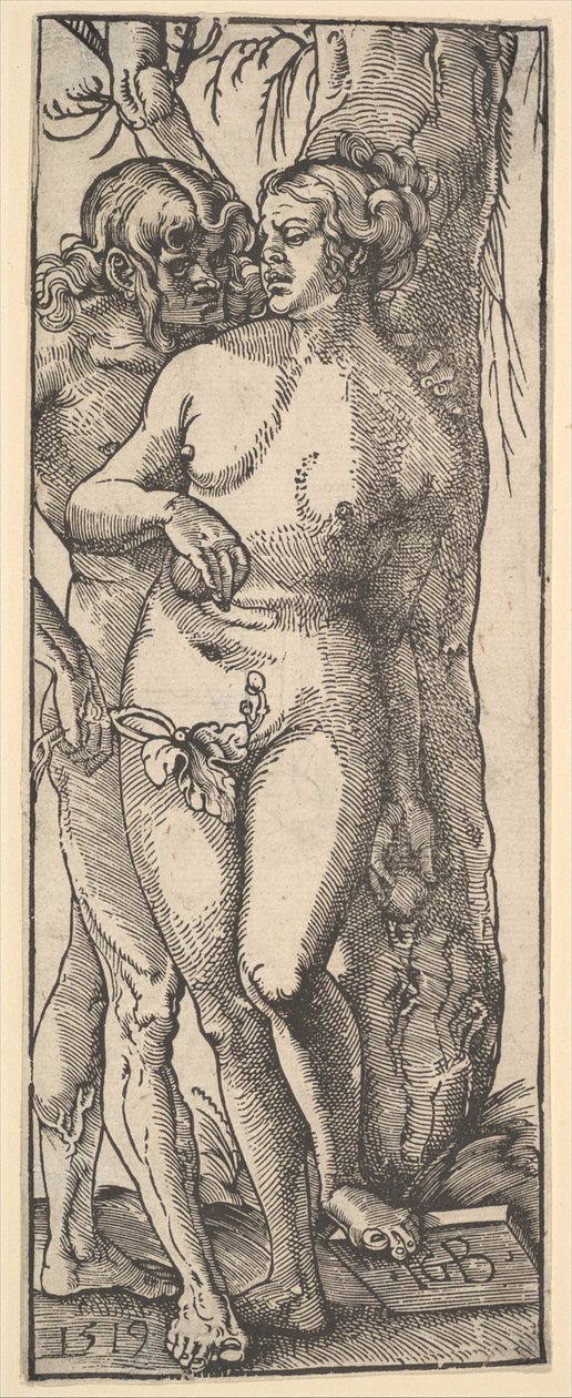 Aadam ja Eeva, 1519. tekijältä Hans Baldung