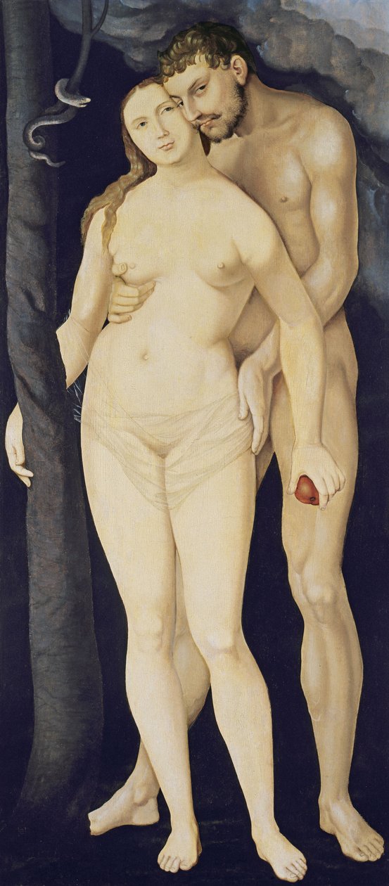 Aadam ja Eeva, 1531 tekijältä Hans Baldung