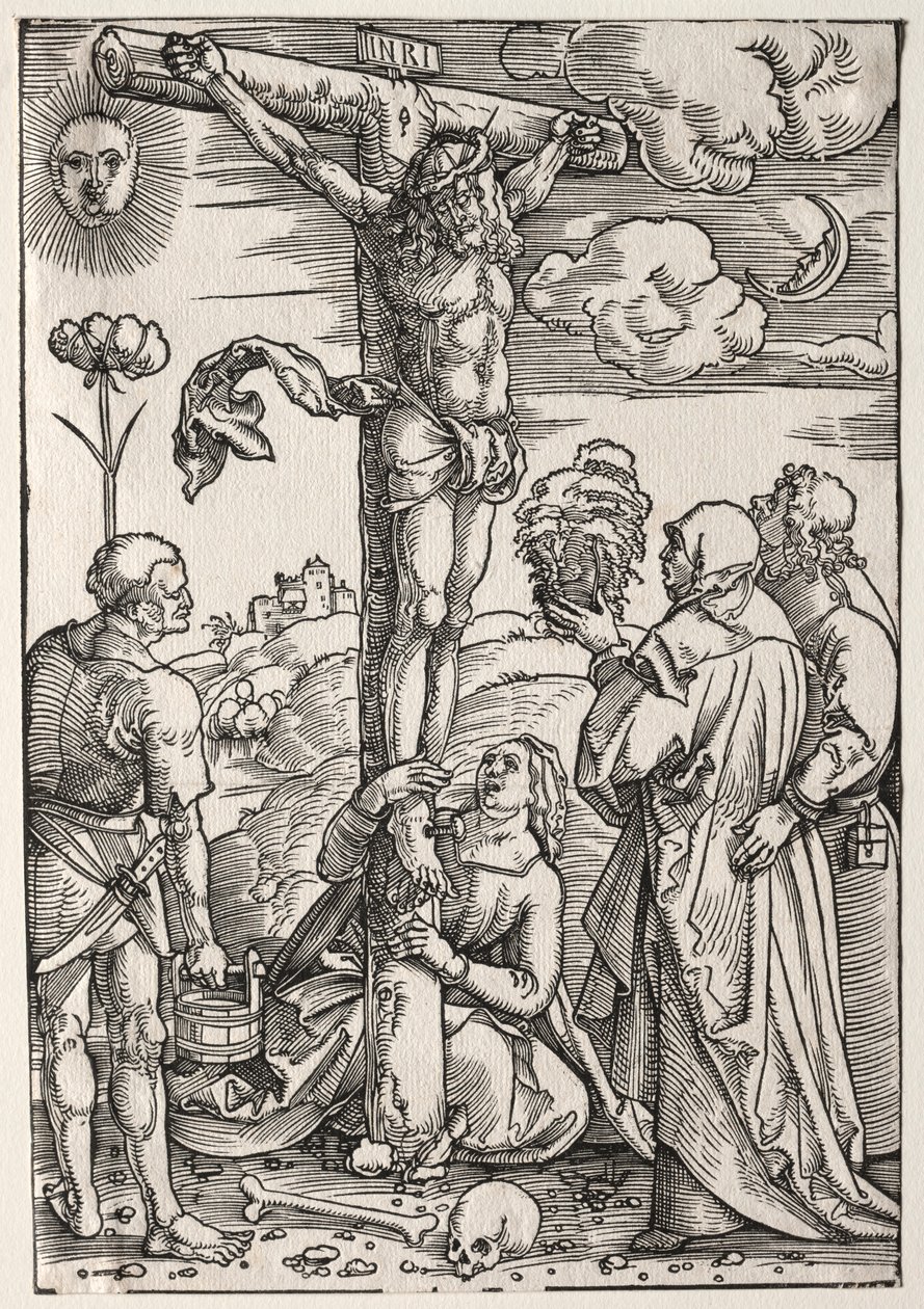 Kristus ristillä Marian, Pyhän Johanneksen, Maria Magdaleenan ja Pyhän Stefanoksen kanssa, 1505. tekijältä Hans Baldung