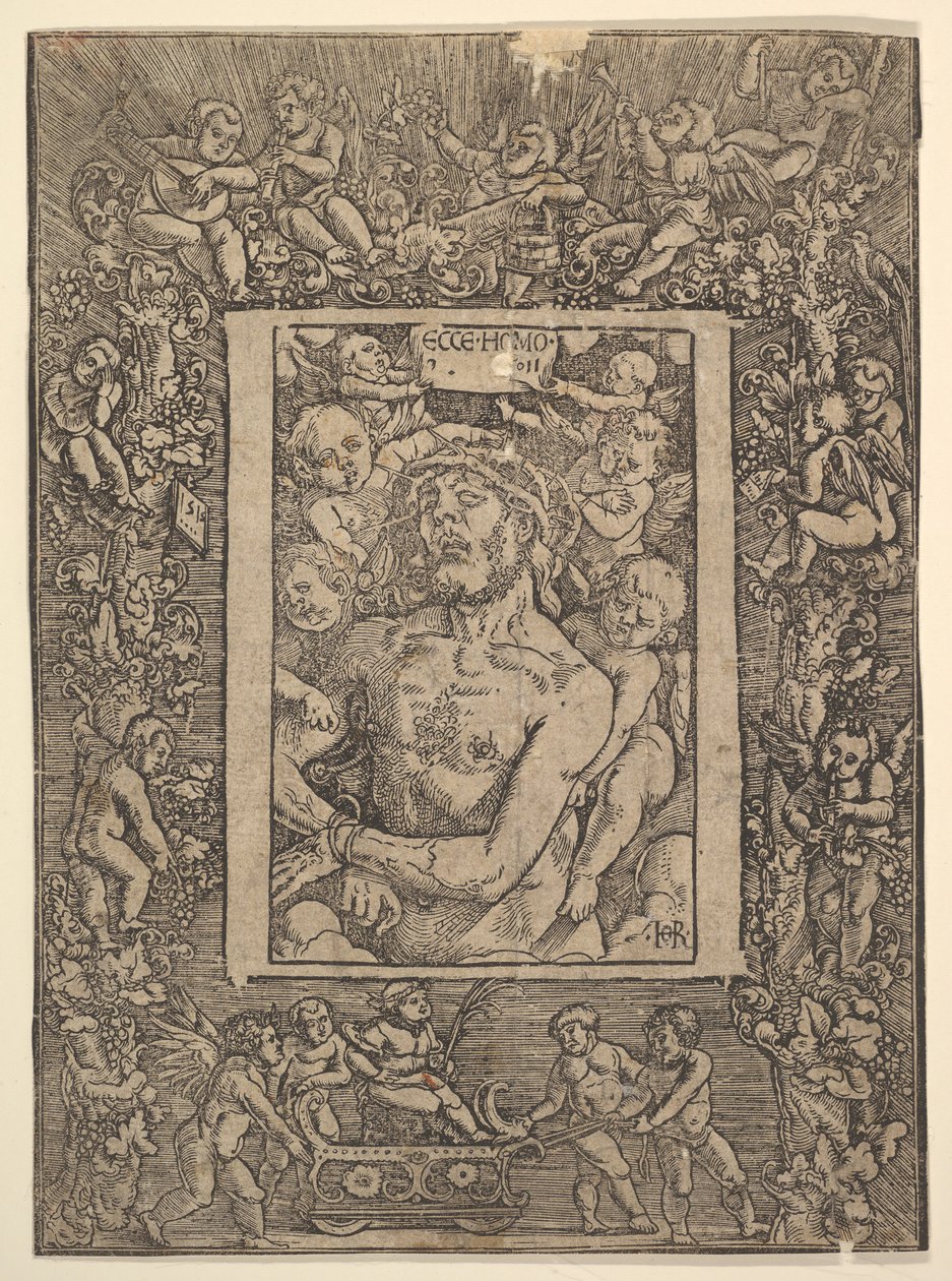 Ecce Homo koristereunuksella, jossa näkyy Bacchuksen voitto, 1511. tekijältä Hans Baldung