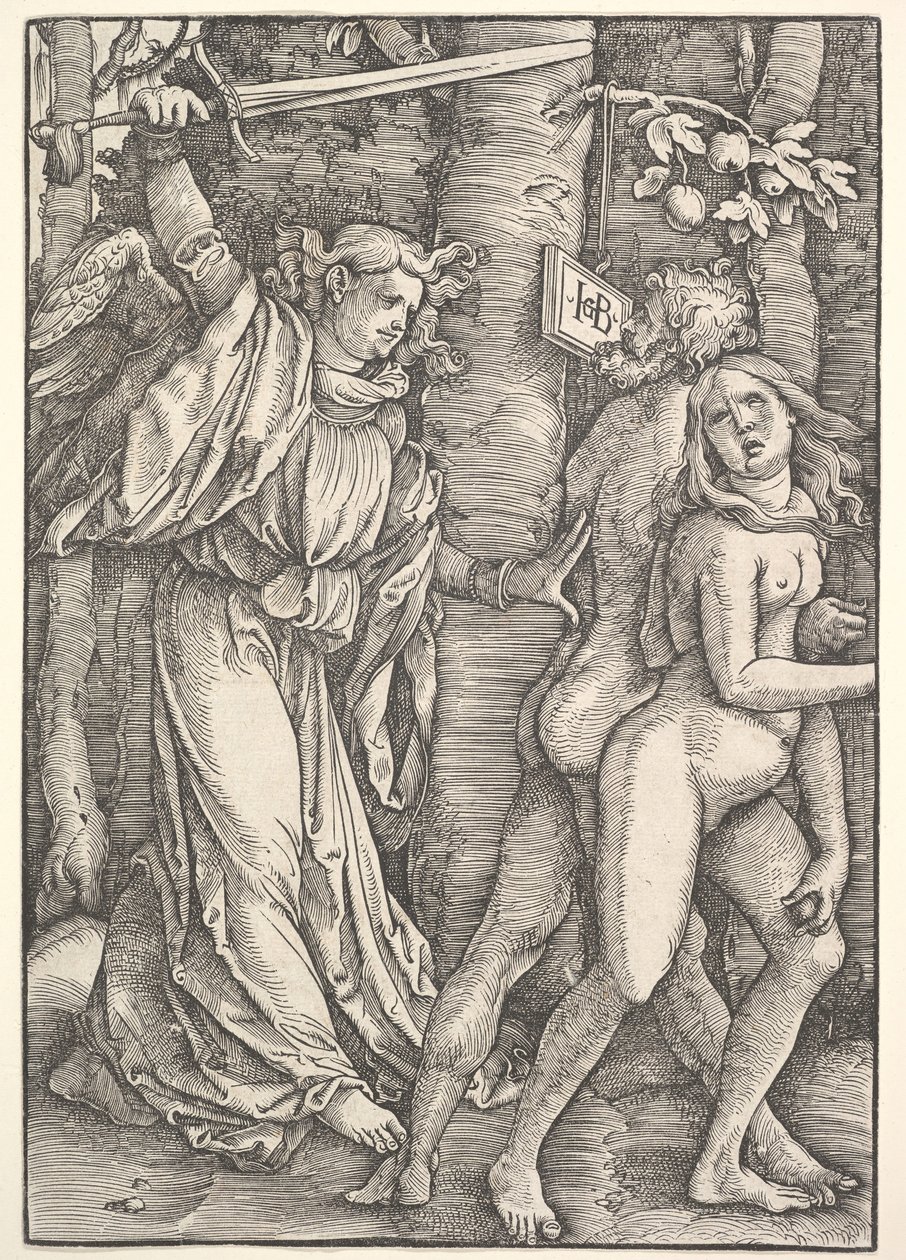 Karkotus paratiisista, 1514. tekijältä Hans Baldung