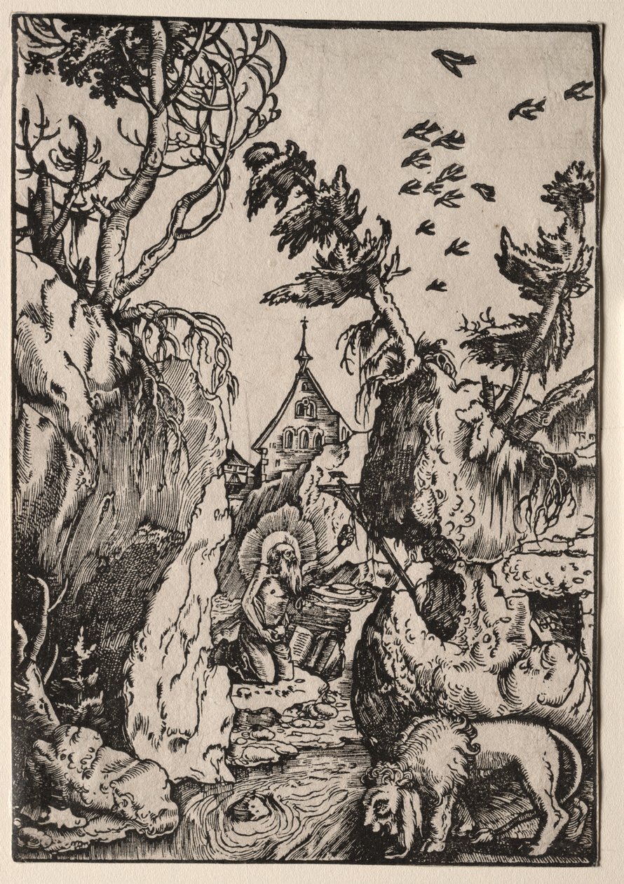 St. Jerome erämaassa tekijältä Hans Baldung