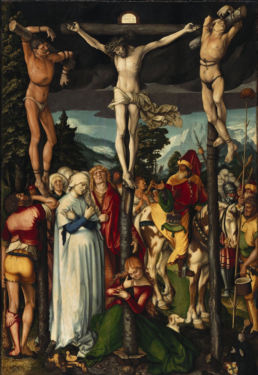 Kristuksen ristiinnaulitseminen, 1512 tekijältä Hans Baldung