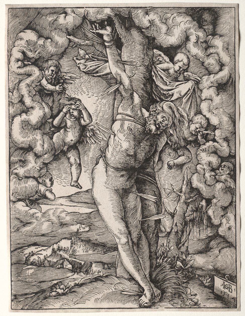 Suuri St. Sebastian tekijältä Hans Baldung
