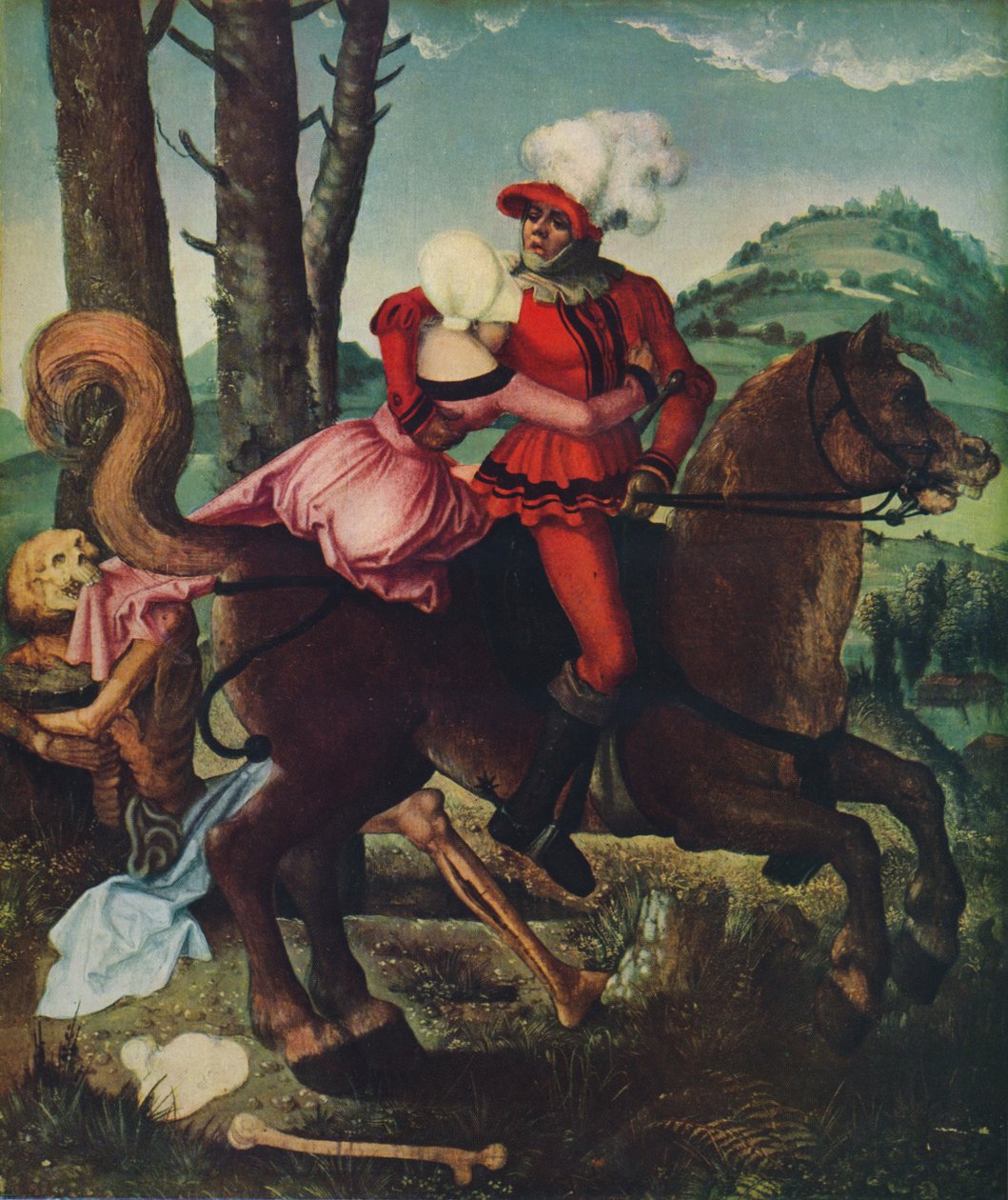 Ritari, nuori tyttö ja kuolema, c1510, 1939 tekijältä Hans Baldung