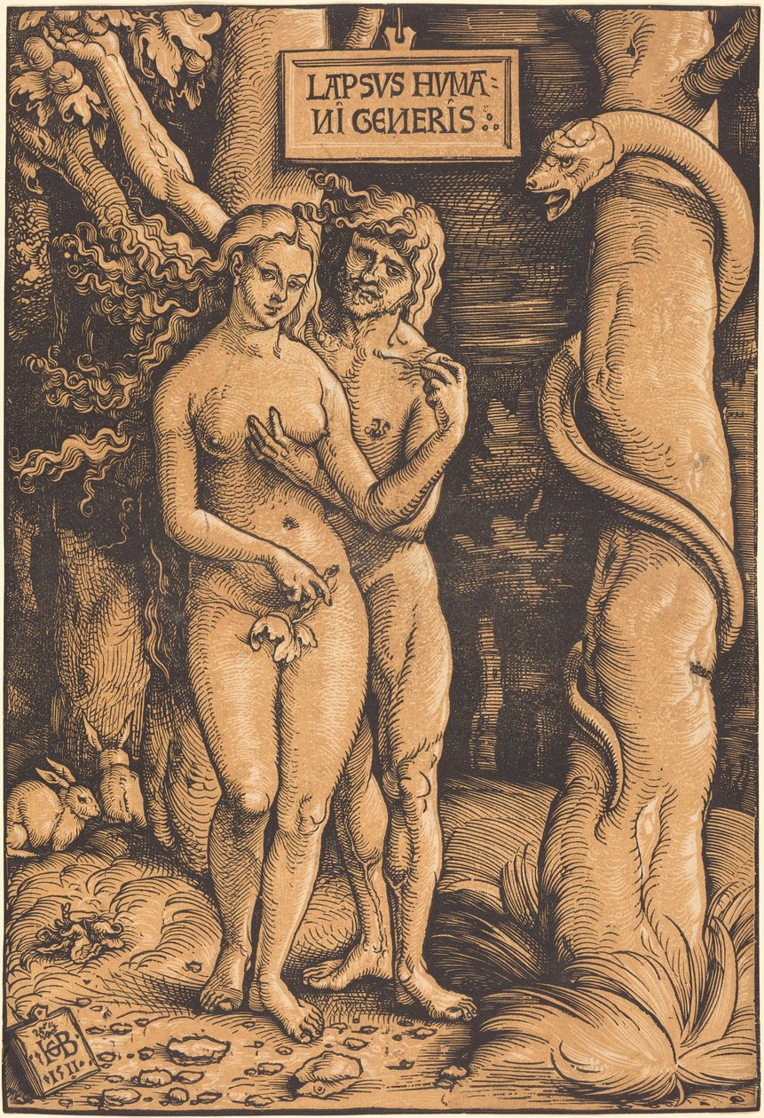 Aadam ja Eeva tekijältä Hans Baldung Grien