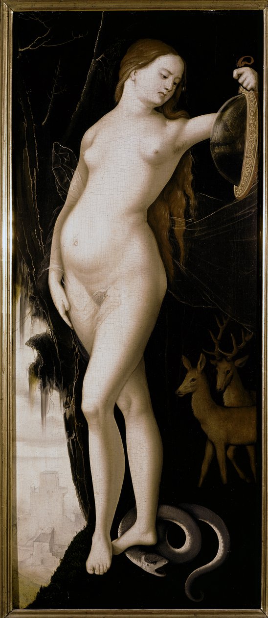 Allegorinen hahmo (Allegory of Prudence) tekijältä Hans Baldung Grien